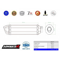 Dominator - Moto Guzzi V85 TT 2021 - 2023 kipufogó HP1 + dB killer