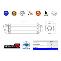 Suzuki GSF 650 BANDIT N / S 2007 - 2016 Dominator kipufogó HP1 BLACK + dB killer medium