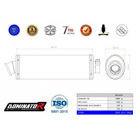 Suzuki GSXF 600 1998 - 2006 E-jeles Dominator kipufogó OV