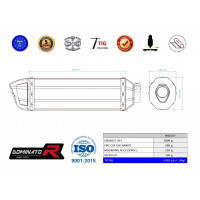 Suzuki GSF 650 BANDIT N / S 2005 - 2006 Dominator kipufogó HP1 + dB killer medium