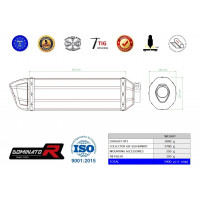 Suzuki GSF 650 BANDIT N / S 2005 - 2006 Dominator teljes kipufogó rendszer Collector Silencer HP1 + dB killer medium