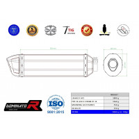 Suzuki DL 650 V Strom 2007 - 2011 Dominator kipufogó HP1 + dB killer medium