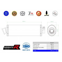 Suzuki GSR 750 2011 - 2016 Dominator kipufogó OV + dB killer medium