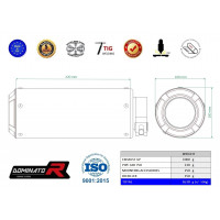 Suzuki GSR 750 2011 - 2016 Dominator kipufogó GP + dB killer medium