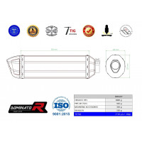 Suzuki DR 750 S / BIG RIGHT SIDE Dominator kipufogó HP1 + dB killer medium