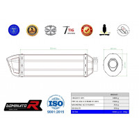 Dominator - Suzuki DL 650 V-Strom / XT 2012 - 2016 kipufogó HP1