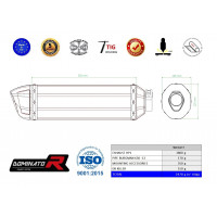 Suzuki BURGMAN 650 2002 - 2012 Dominator kipufogó HP1 + dB killer medium