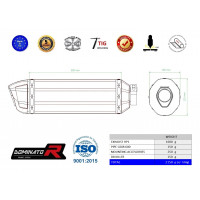 Suzuki GSXR 600 L1 L7 2011 - 2017 Dominator kipufogó HP1 + dB killer medium