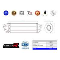 Suzuki GSX 1250 FA 2010 - 2016 Dominator teljes kipufogó rendszer Collector Silencer HP1 BLACK + dB killer