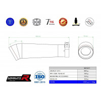 Suzuki GSXR 750 K6 K7 2006 - 2007 Dominator kipufogó GP2 + dB killer medium