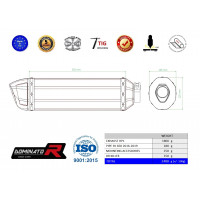 Suzuki SV 650 2016 - 2023 Dominator kipufogó HP1 + dB killer medium