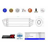 Suzuki GSX S 125 2017 - 2019 Dominator teljes kipufogó rendszer Collector Silencer HP1 + dB killer medium