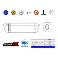 Suzuki GSXR 1000 L7 2017 - 2020 Dominator kipufogó HP1 + dB killer medium