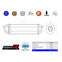 Dominator - GSX-R 125 Exhaust FULL SYSTEM Silencer HP1 2017 - 2019