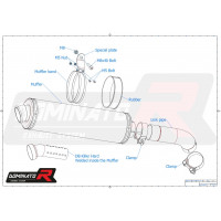 Suzuki DL 1050 V-Strom / XT 2020 - 2024 E-jeles Dominator kipufogó OV