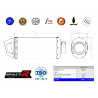 Dominator - Suzuki GSXR 750 K8 K9 L0 2008 - 2010 kipufogó HP3 LOW LEVEL