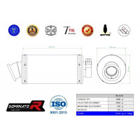 Suzuki GSF 650 BANDIT N / S 2007 - 2016 Dominator teljes kipufogó rendszer Collector Silencer GP1 BLACK + dB killer medium