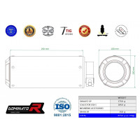 Dominator - Suzuki GSX-S 1000 / 1000 GT / 950 2021 - 2023 Teljes kipufogó rendszer GP + db killer