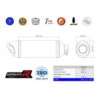 Dominator - Suzuki GSX-S 1000 / 1000 GT / 950 2021 - 2023 Teljes kipufogó rendszer HP8 + db killer