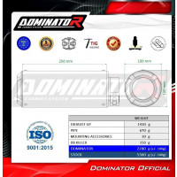 Dominator - Suzuki GSF BANDIT 600 2000 - 2004 Exhaust Silencer Muffler GP BLACK