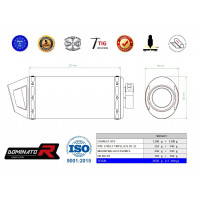 Triumph STREET TRIPLE 675 2007 - 2012 Dominator kipufogó HP3 + dB killer medium