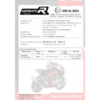 Dominator - YZF R1 1000 RN09 Homologated kipufogó ROUND 2002 - 2003