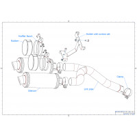 Yamaha FZ6 FAZER 600 S1 2004 - 2010 Dominator kipufogó GP1 BLACK + dB killer medium