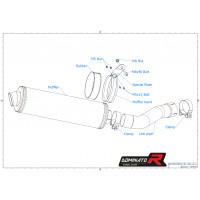 YAMAHA FZ1 1000 FAZER E-jeles Dominator kipufogó OVAL 2006 - 2015
