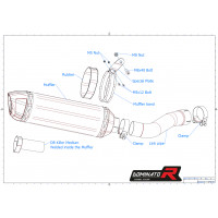 Dominator - YAMAHA FZ1 1000 FAZER Homologated kipufogó HP1 2006 - 2015