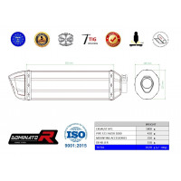 Dominator - YAMAHA FZ1 1000 FAZER kipufogó HP1 2006 - 2015