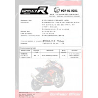 Dominator - YAMAHA FZ1 1000 FAZER Homologated kipufogó ROUND 2006 - 2015