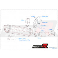 FZ 8 N / FZ8 S FAZER E-jeles Dominator kipufogó HP1 2010 - 2016