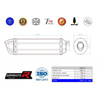 Dominator - FZ 8 N / FZ8 S FAZER Homologated kipufogó HP1 BLACK 2010 - 2016
