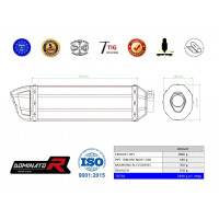 Dominator - Yamaha TDM 850 Right Side 1996 - 2001 kipufogó HP1 BLACK