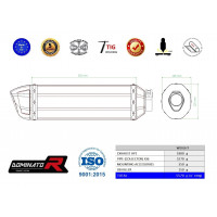 Dominator - XJ6 N / S / F 600 Diversion Exhaust FULL SYSTEM Silencer HP1 2009 - 2016
