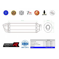 Yamaha XT 660 X 2004 - 2016 Dominator kipufogó HP1 + dB killer medium
