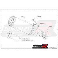 Dominator - YZF R1 1000 RN49 Homologated kipufogó GP 2017 - 2019