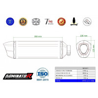 Dominator - Yamaha YZF R1 1000 RN49 2017 - 2019 Teljes kipufogó rendszer EX Silencer Titanium HP6 + db killer