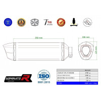 YZF R1 1000 RN49 2017 - 2019 Dominator teljes kipufogó rendszer Race HP6 Titanium + dB killer