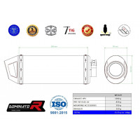 Yamaha YZF R125 2014 - 2018 Dominator teljes kipufogó rendszer Collector Silencer HP3 + dB killer medium