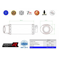 Yamaha MT 03 660 2006 - 2013 Dominator kipufogó HP3 + dB killer medium