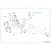 Yamaha FZ6 FAZER 600 S2 2006 - 2010 Dominator kipufogó HP3 + dB killer medium