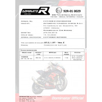 MT-10 RN45 E-jeles Dominator kipufogó GP 2016 - 2020
