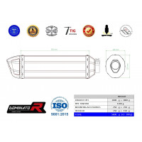 Dominator - Yamaha TDM 850 1991 - 1995 kipufogó HP1 BLACK