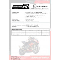 Dominator - YZF R1 1000 RN65 Homologated kipufogó GP 2020 - 2022