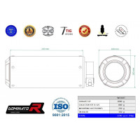 Yamaha YZF R125 2019 - 2020 Dominator teljes kipufogó rendszer Collector Silencer GP + dB killer medium