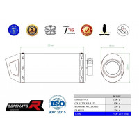 Dominator - Yamaha YZF R125 2019-2020 Full System Teljes kipufogó rendszer HP3 BLACK