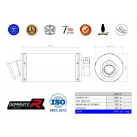 Dominator - Yamaha T-MAX 500 2008 - 2011 Teljes kipufogó rendszer GP1 BLACK