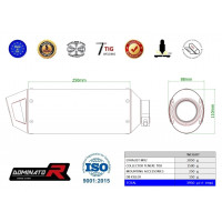 Dominator - Yamaha Tenere 700 2021 - 2023 Teljes kipufogó rendszer, összekötőcső + kipufogó MX2