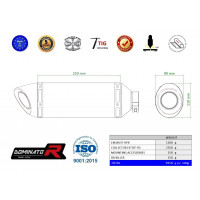 Yamaha YZF-R3 2019 - 2024 Dominator teljes kipufogó rendszer Collector Silencer HP8 BLACK + dB killer medium